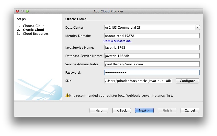 local oracle database for mac os